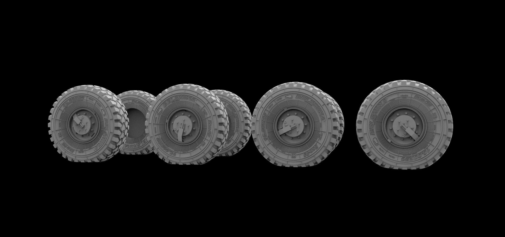 AM3574 Высокодетализированные колеса под нагрузкой + запасное колесо для Панцирь С-1, 1/35