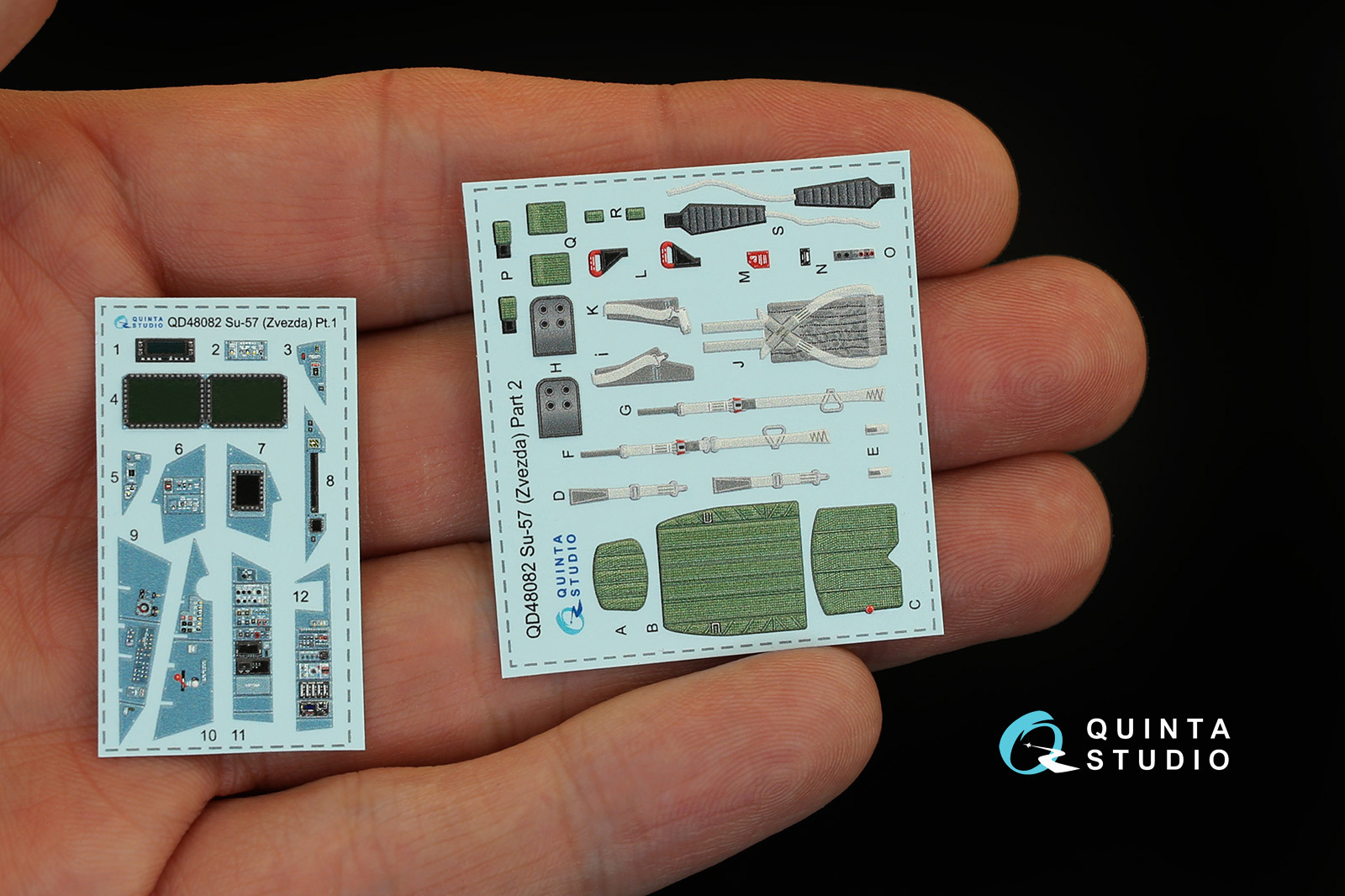 QD48082 1/48 3D Декаль интерьера кабины Су-57 (для модели Звезда)