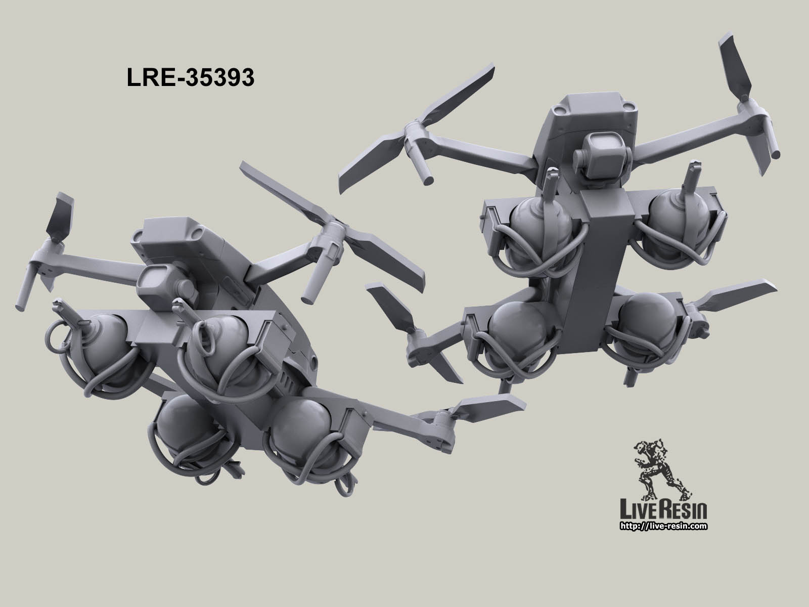 LRE35392 Дроны со сбросами - Ф-1 и РГД-5, 6 шт в наборе (Не для свободной продажи) Live Resin