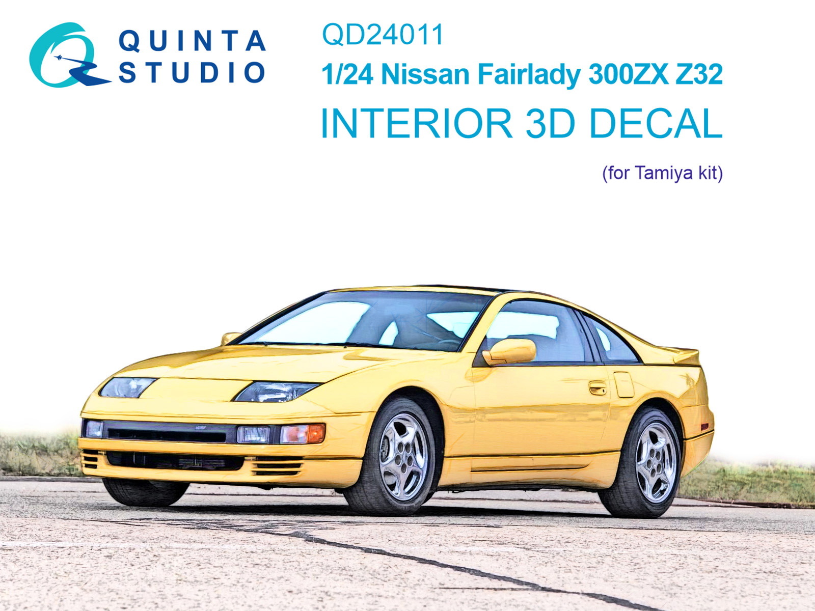 QD24011 3D Декаль интерьера кабины Nissan Fairlady 300ZX Z32 (Tamiya)