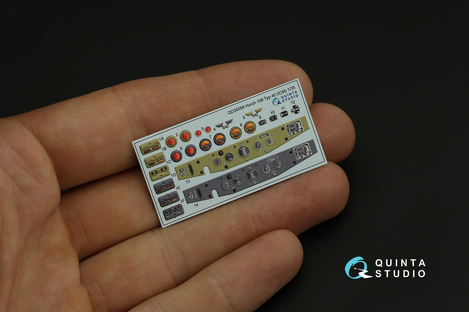 QD35056 3D Декаль интерьера кабины Horch 108 typ 40 (ICM)