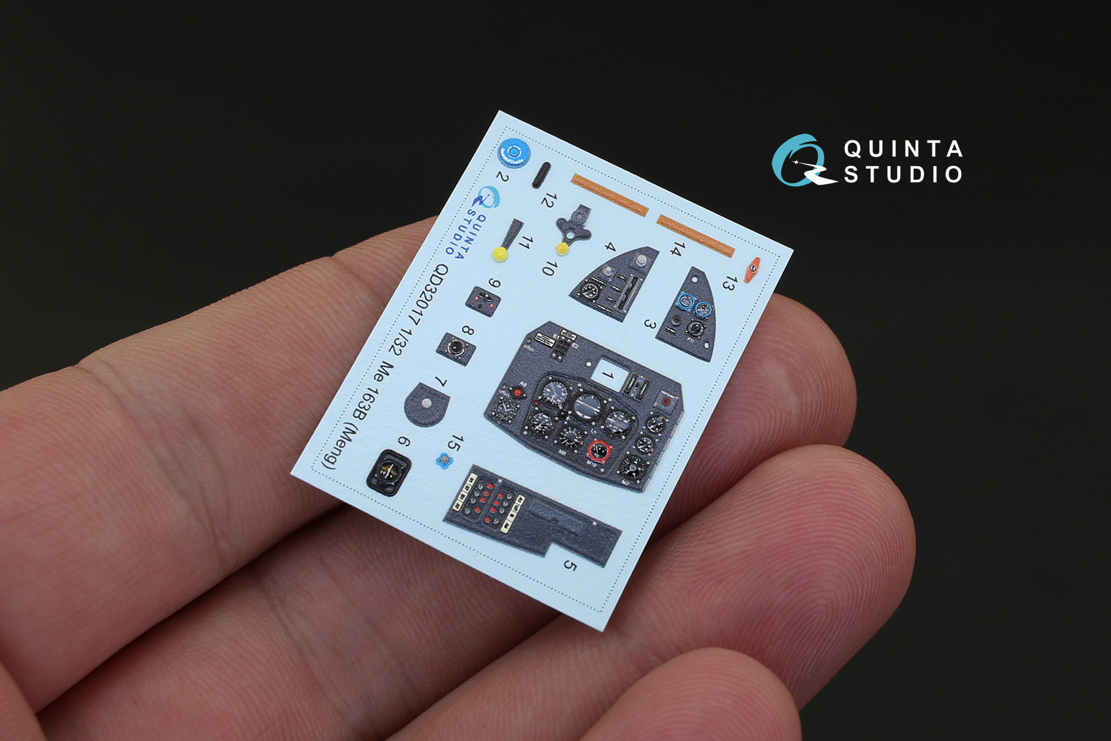 QD32017 1/32 3D Декаль интерьера кабины Me 163B (для модели Meng)
