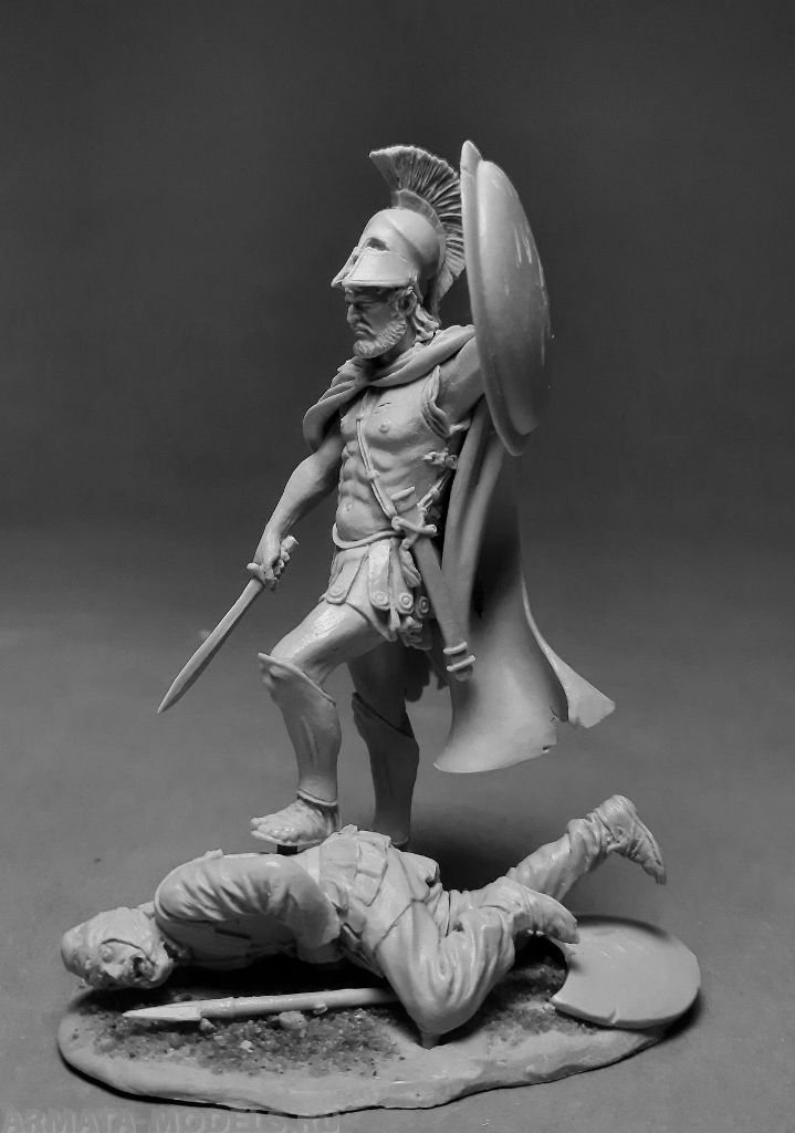 VD-54015(M). Греческий командир и персидский воин, 5 век до н.э. (комплект из 2 фигур) 54 мм. Материал - белый металл. Chronos Miniatures