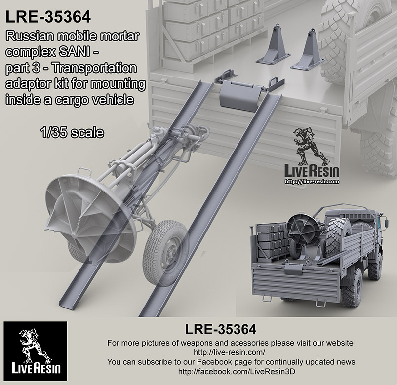 LRE35364 Комплекс 2С12 Сани - элементы установки в транспортной машине