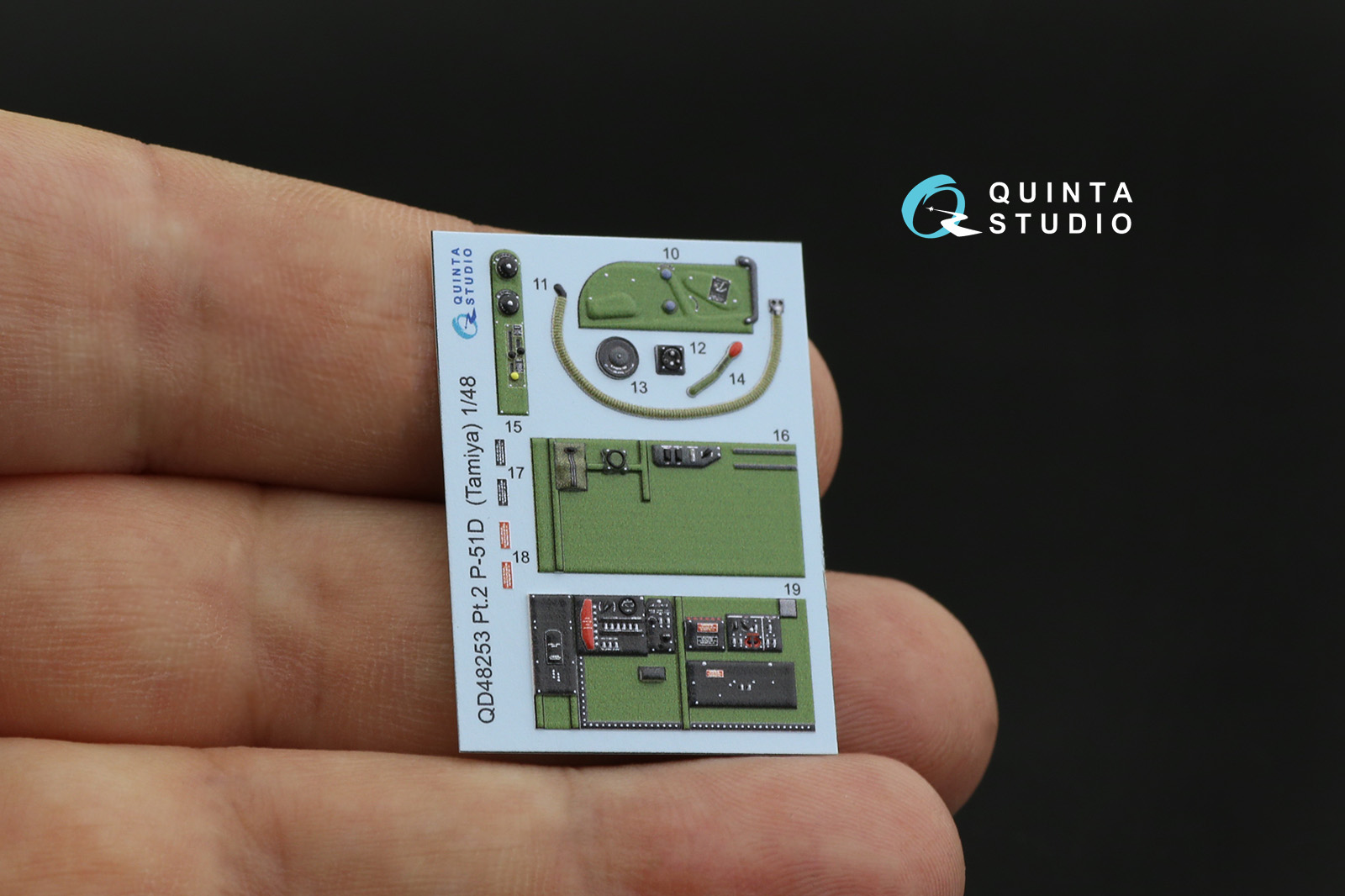 QD48253 3D Декаль интерьера кабины P-51D (Tamiya)