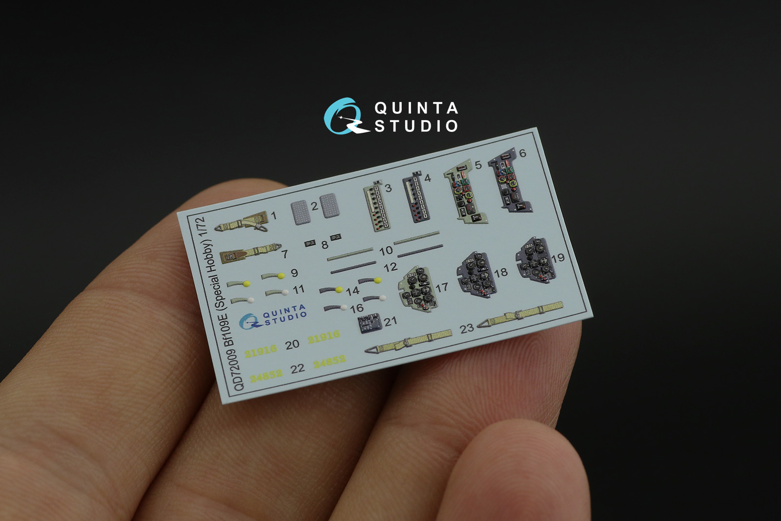 QD72009 3D Декаль интерьера кабины Bf 109E (Special Hobby)