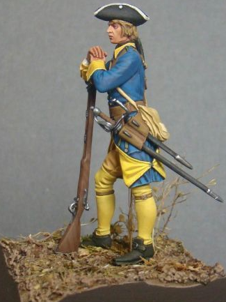 CHM-54001(M). Мушкетер пехотного полка, Швеция 1708-21 гг. 54 мм. Материал - белый металл. Chronos Miniatures