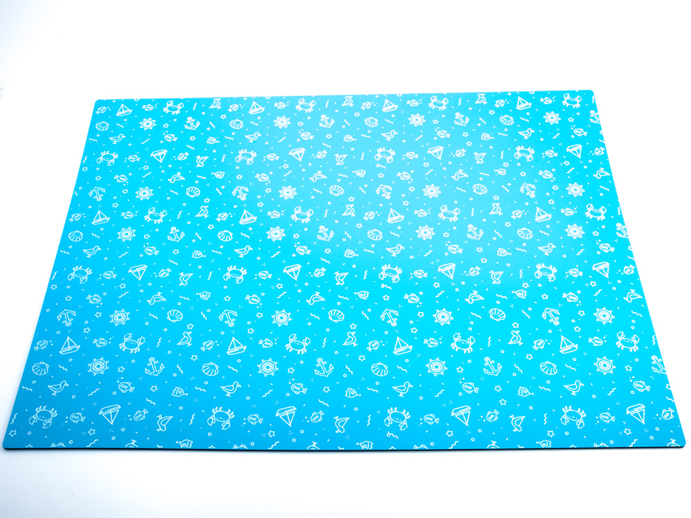 100129RK Коврик для резки А2, 3 слоя, лазурный, морская тема