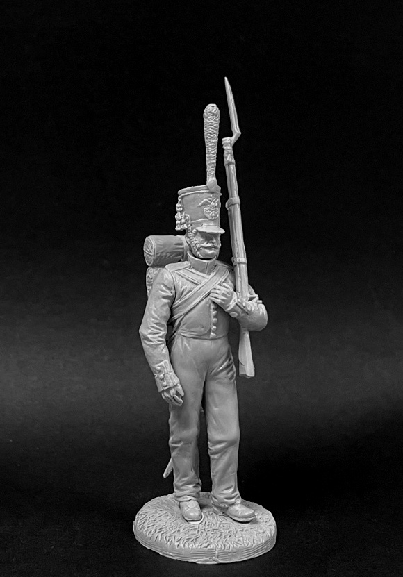 CHM-54250(M). Рядовой гренадерских полков и рот (2 варианта головы, 2 варианта рук), Россия 1834-43 гг. 54 мм. Материал - белый металл. Chronos Miniatures