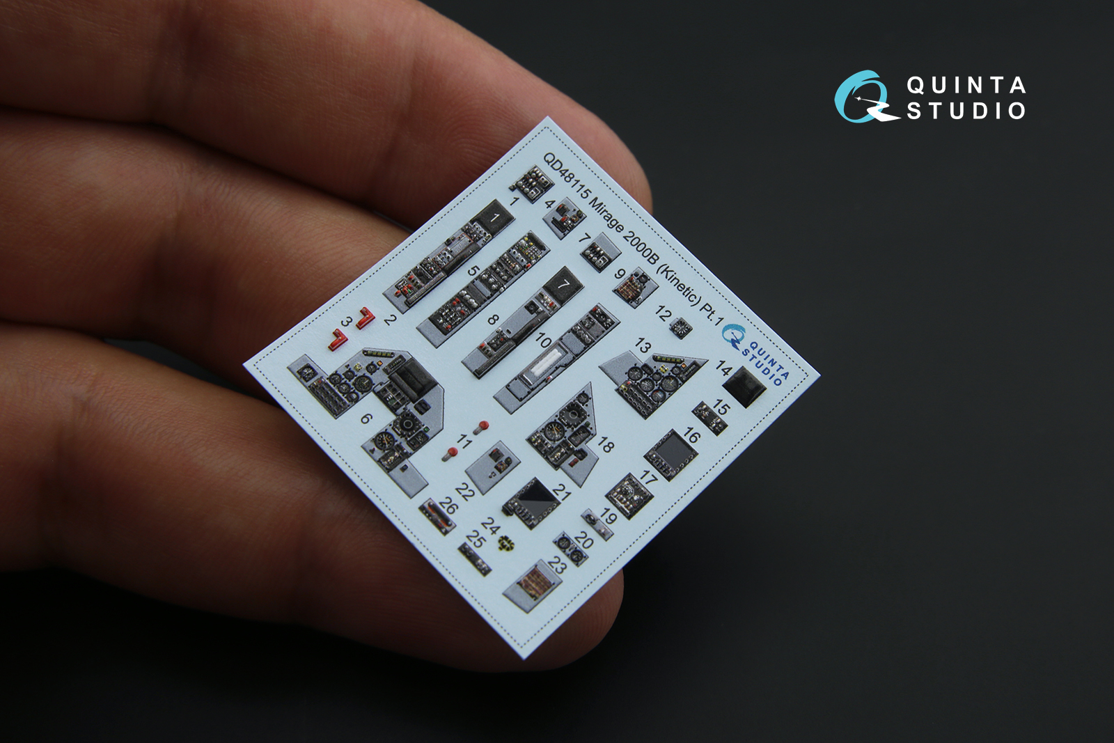 QD48115 3D Декаль интерьера кабины Mirage 2000B (для модели Kinetic)