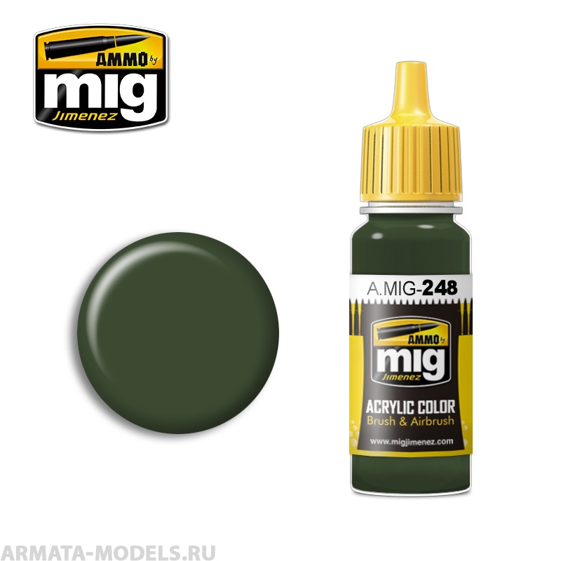 AMIG0248 Ammo Mig Акриловая краска RLM 80 OLIVGR?N 17 мл