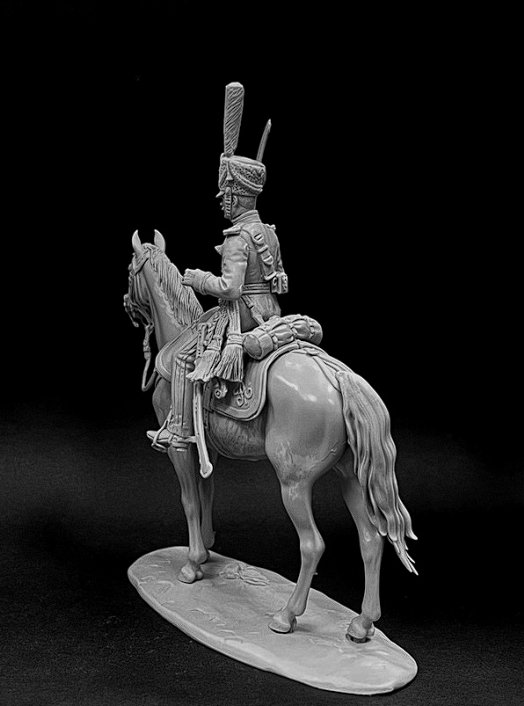 CHM-54297. Обер-офицер конных полков Полтавского ополчения, Россия 1812-14 гг. 54 мм. Материал - смола. Chronos Miniatures