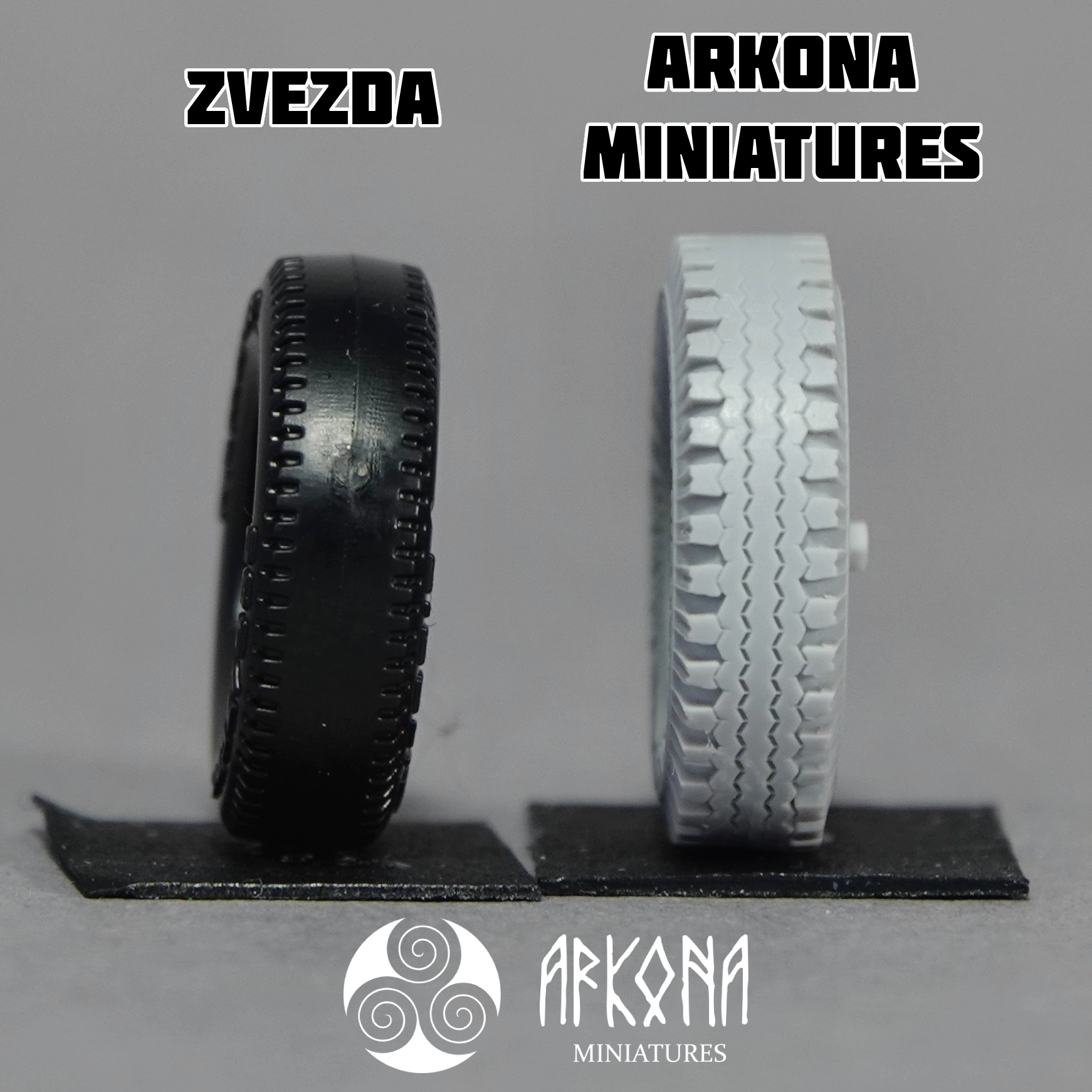 AMB43001 Набор колес под нагрузкой (4+1) Я-245-1 "КАМА" для моделей УАЗ-3909 (Звезда)