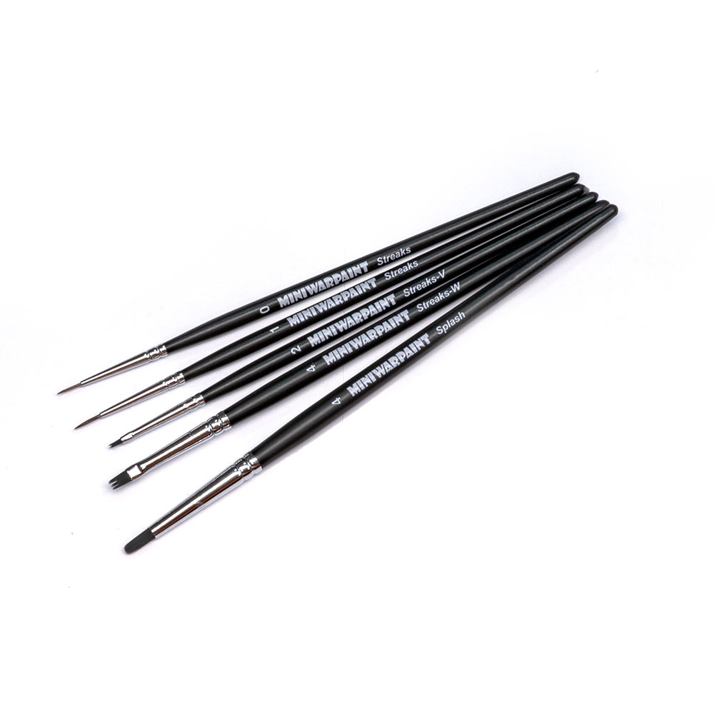T122MWP Кисти MiniWarPaint набор "Потеки и брызги" в пакете (5 кистей)