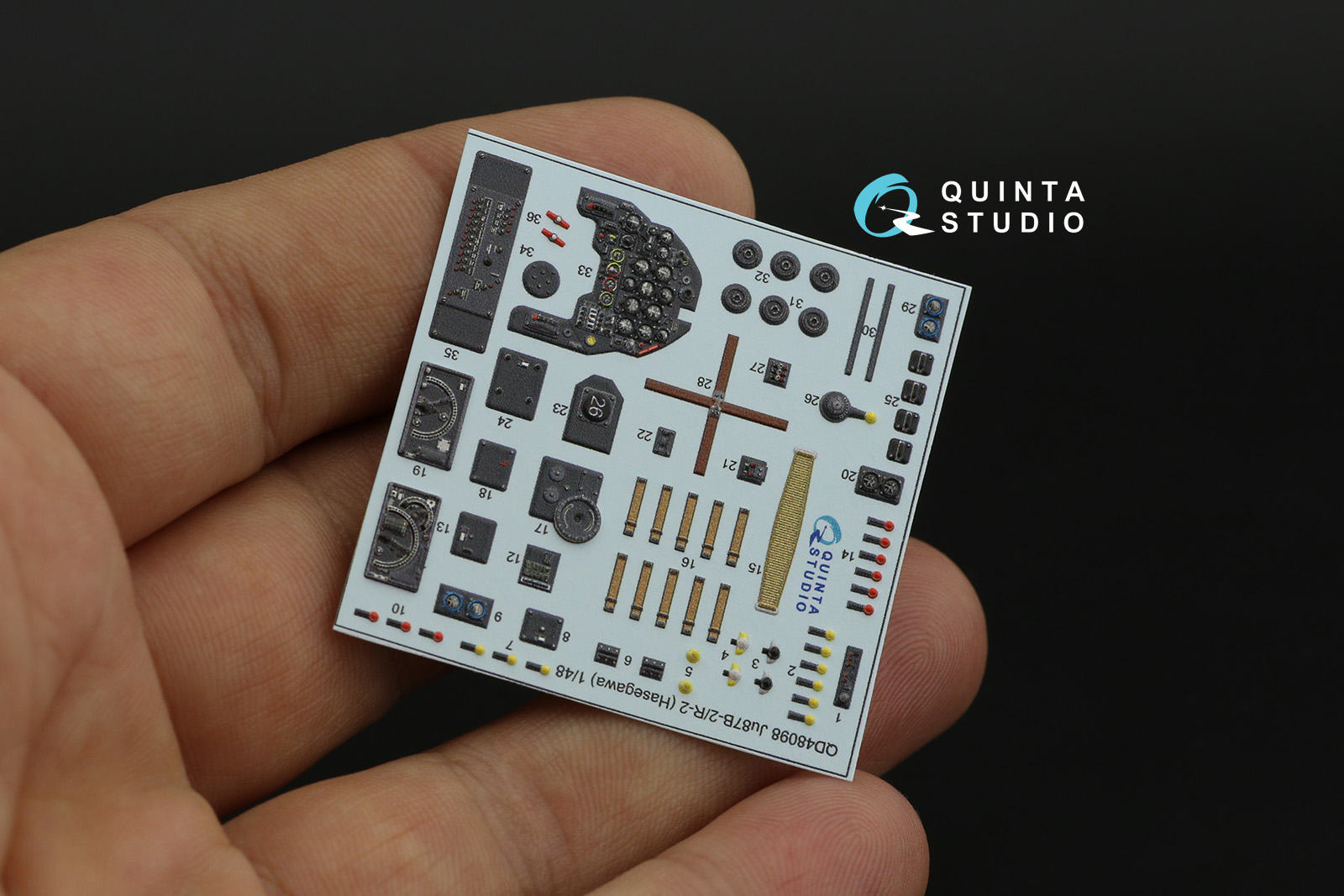 QD48098 3D Декаль интерьера кабины Ju 87B-2/R-2 (Hasegawa)