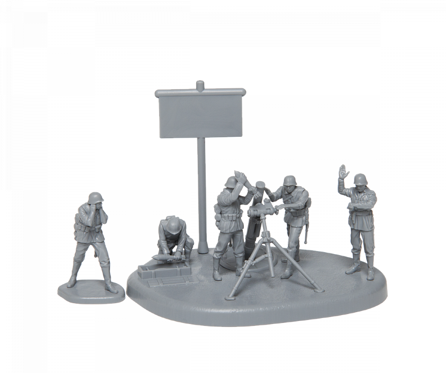 6268 Немецкий 120-мм миномет с расчетом Звезда