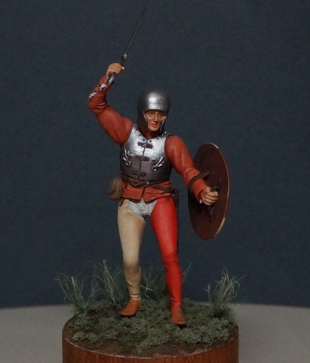 CHM-54037. Итальянский пехотинец, 1450-1500 гг. 54 mm. Материал – смола. Chronos Miniatures