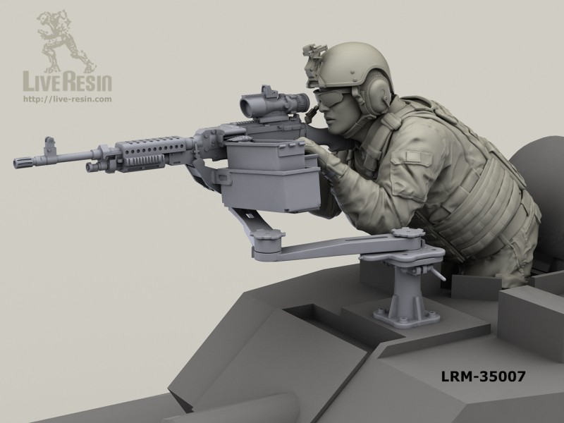 LRM35007 Фигурка солдата Корпуса Морской Пехоты США в танковом шлеме CVC подходит для размещения в башнях MCTAGS и LAV-25