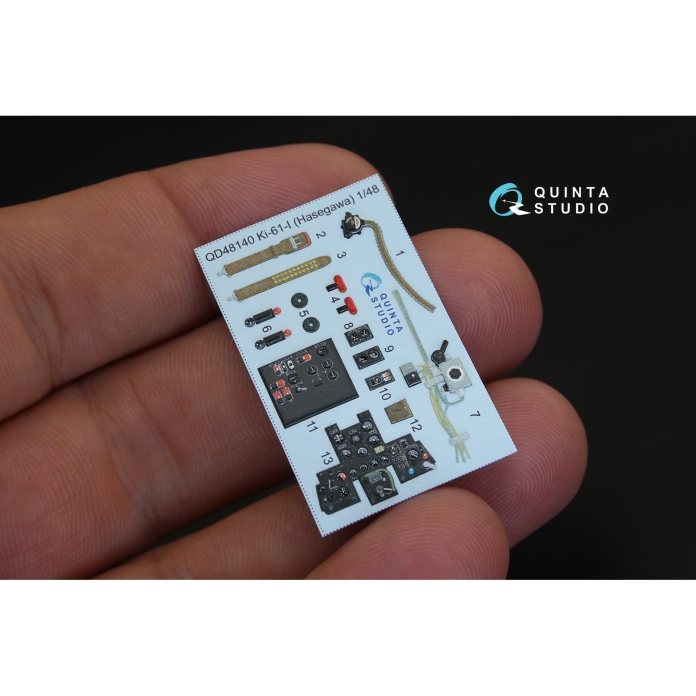QD48140 3D Декаль интерьера кабины Ki-61-I (для модели Hasegawa)