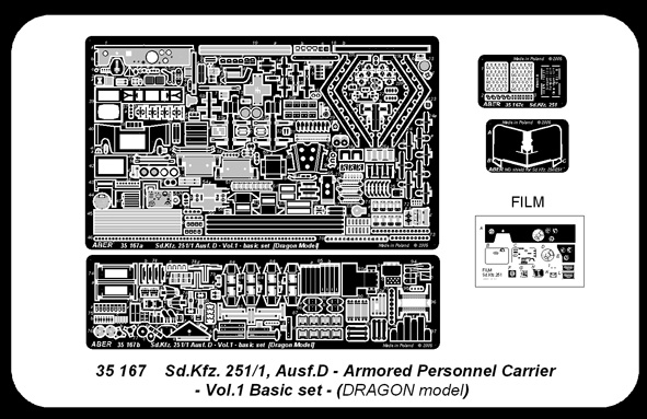 ABR-35 167  Дополнения для  Sd.Kfz.251/1 Ausf. D- Vol.1-basic set для Dragon 1/35