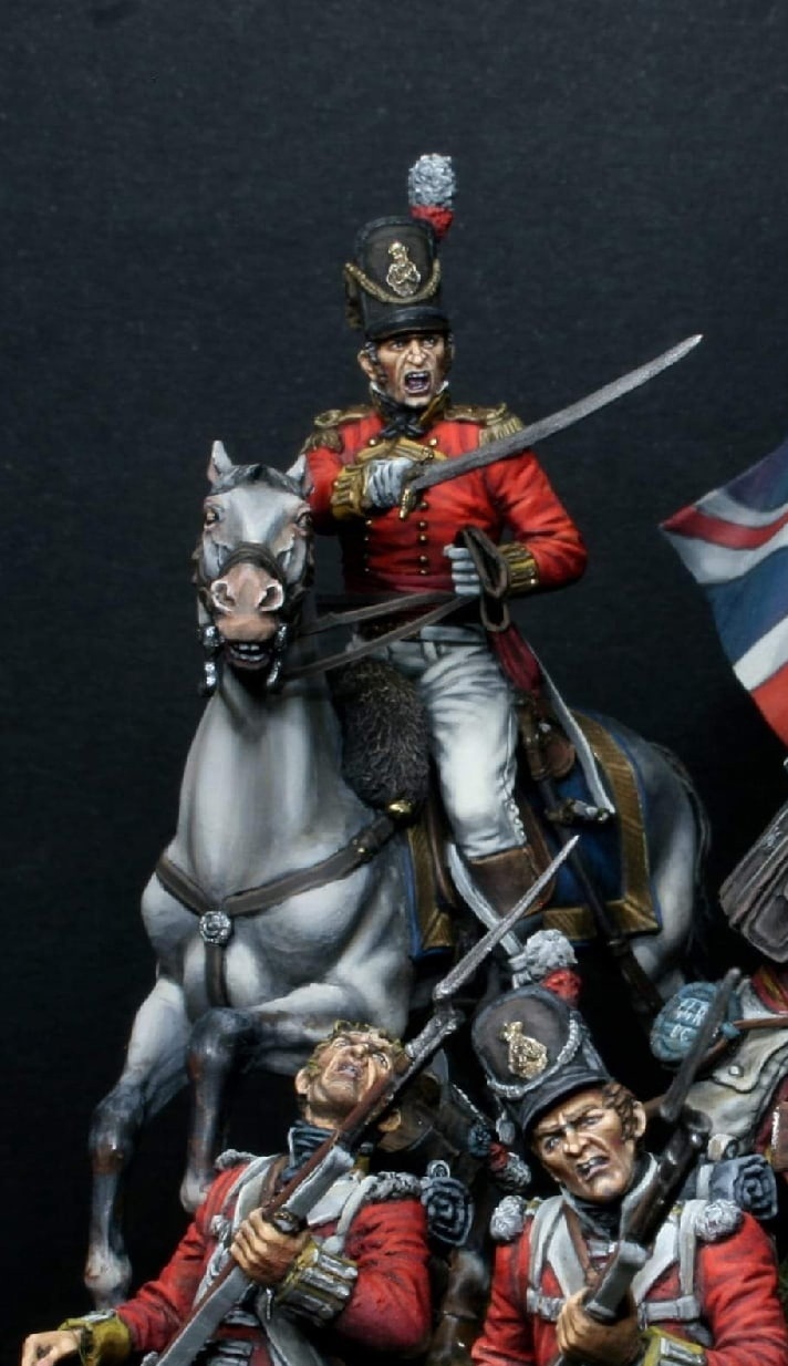 VD-54026(M). Штаб-офицер британских пехотных полков, 1812-15 гг. 54 мм. Материал - белый металл. Chronos Miniatures