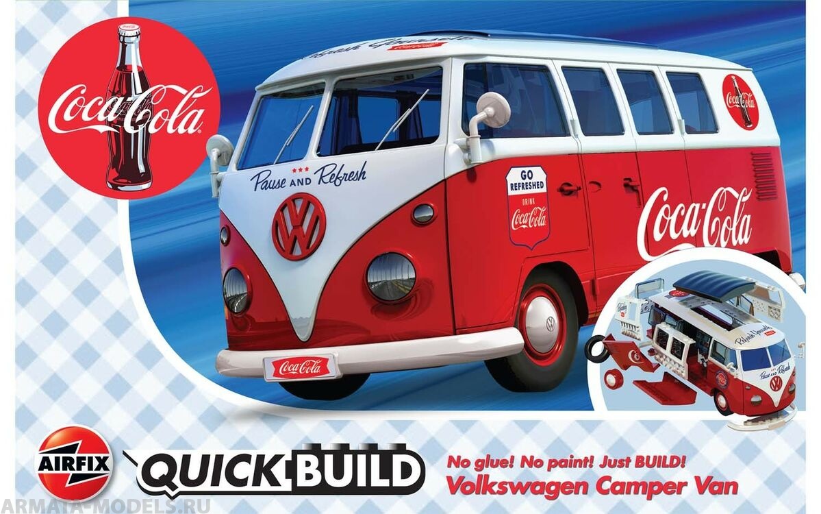 J6047 Сборная модель автомобиля QUICKBUILD CC VW Camper Van Airfix