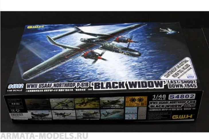 S4802 WWII US AAF Northrop P-61B Last Shoot Down 1945 Limited Great Wall