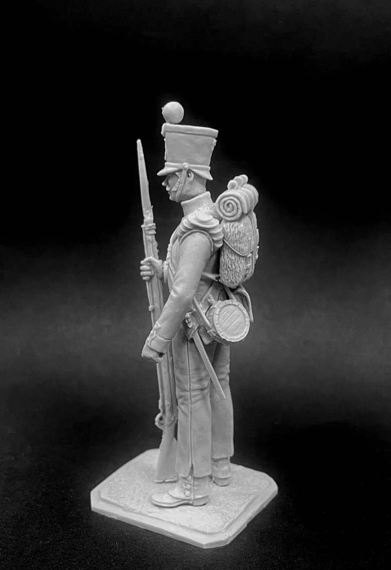CHM-54343(M). Шассер 16-го легкого пехотного батальона, Голландия 1815 г. 54 мм. Материал - белый металл. Chronos Miniatures