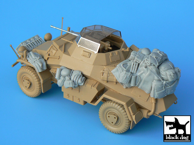 T35003 Конверсионный набор Sd.Kfz. 222\223 accessories set for Tamiya kits 12 resin (Black dog)