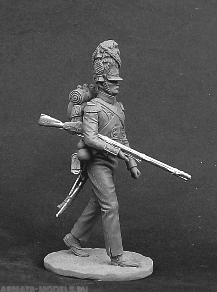 CHM-54276(M). Гренадер линейных пехотных полков, Герцогство Варшавское, 1810-14 гг. 54 мм. Материал - белый металл. Chronos Miniatures