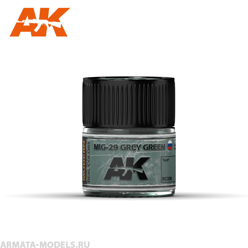 RC338 Краска Real Colors MIG-29 Grey Green 10ml