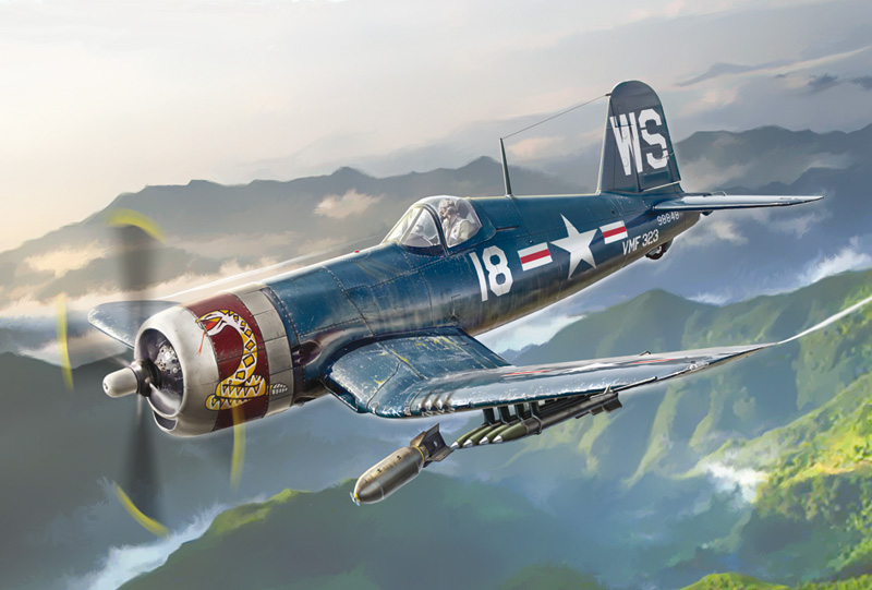 1453ИТ Самолет F-4U/4B (10013160/011122/3526709, ИТАЛИЯ) Italeri