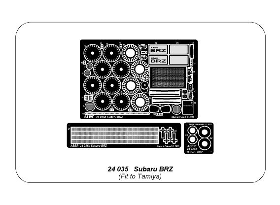 ABR-24-035  Дополнения для  Subaru BRZ для Tamiya 1/24