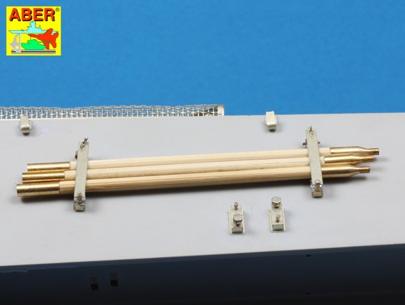 ABR-16-052  Дополнения для  Barrel cleaning rods with brackets for Tiger II для Tamiya/Trumpeter 1/16
