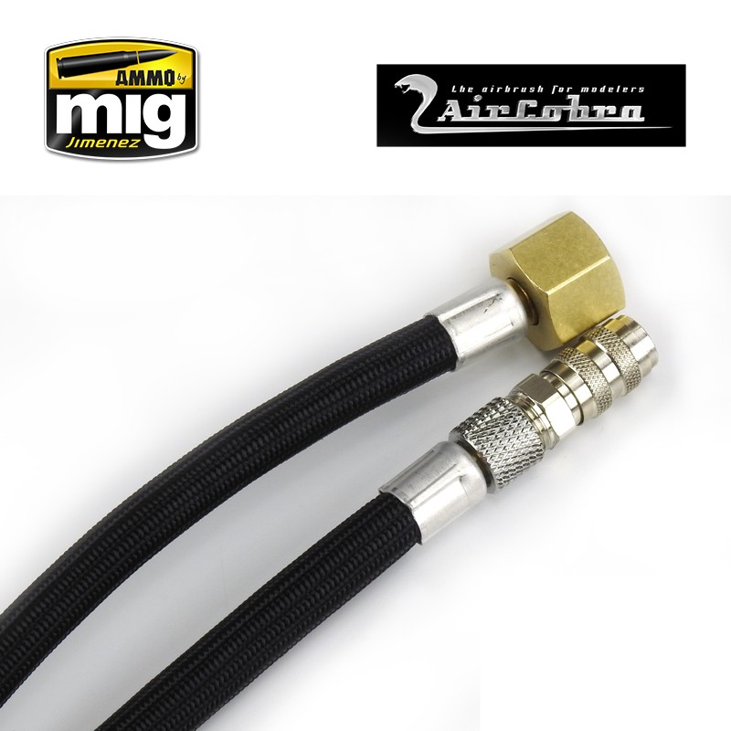 AMIG8659 8-футовый оплетеный шланг 1/8 - 1/4 с быстроразъемной муфтой (8 Foot Quick Dis-connect Braided Air Hose 1/8 - 1/4 inch)