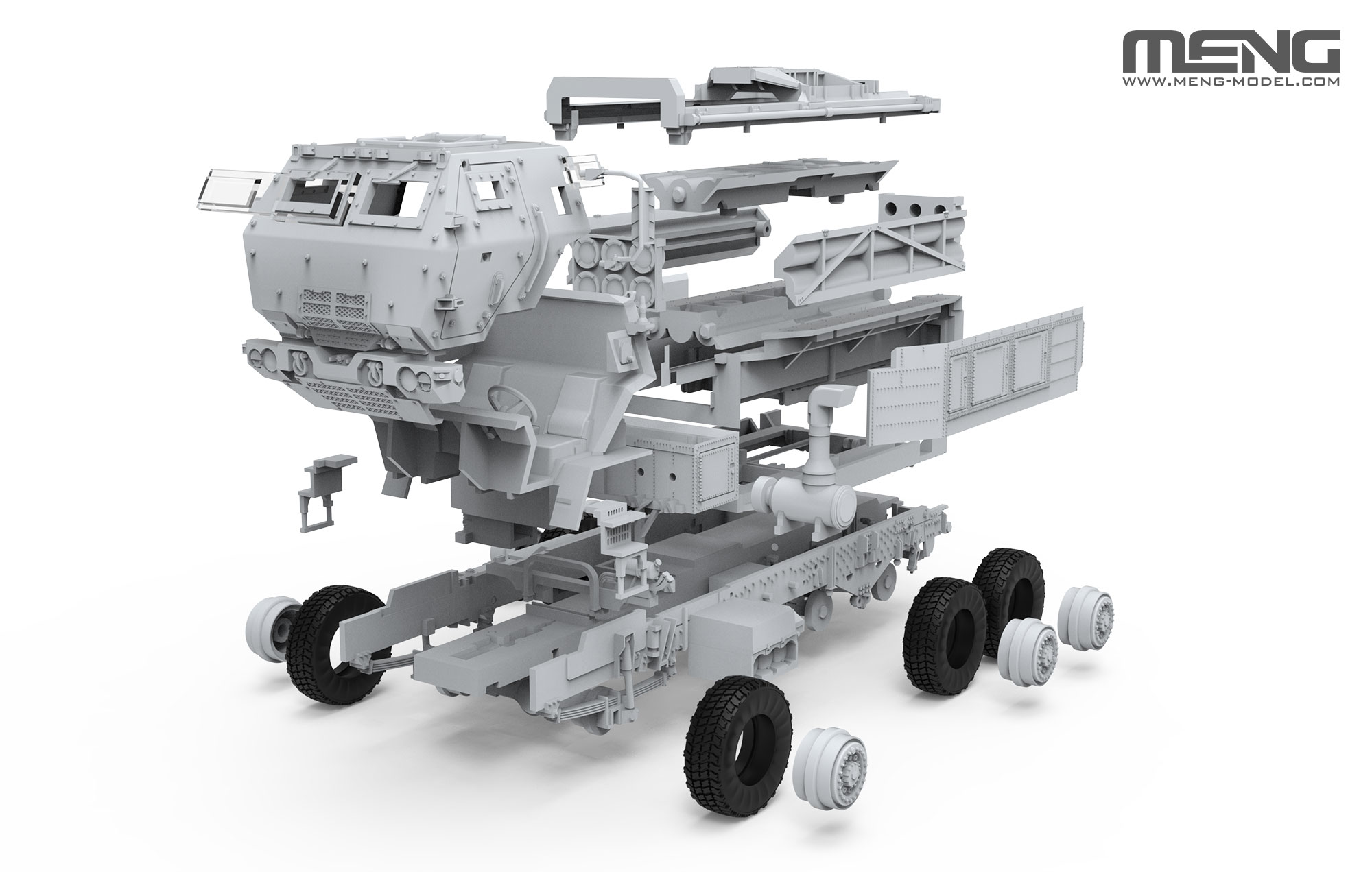 72-004 Сборная модель Американская высокомобильная артиллерийская ракетная система M142 «Himars» Meng