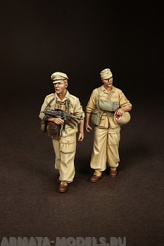 3613SOGA Officer and Сombat Medic  Fallschirmjager- Brigade Ramcke. El Alamein, August 1942.