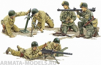 Набор фигурок 6198Д Солдаты US Army Support Weapon Teams