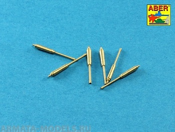 ABR-35-L-221  Дополнения для  Set of barrels for US M16A1 or M231 5,56mm gun barrels x 6 pcs. универсальный набор 1/35