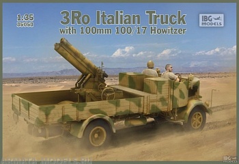 IBG35053 Итальянский грузовик с пушкой 3Ro Italian Truck with 100/17 100mm Howitze