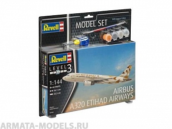 63968 Набор Узкофюзеляжный реактивный пассажирский самолёт  Airbus A320 авиакомпании Etihad Airways
