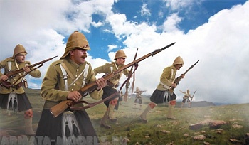 72M139ST Фигуры Highlanders in Attack 1899-1902