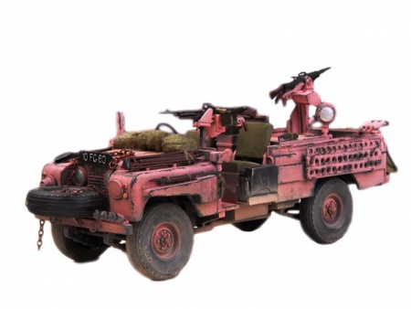 35076T Английский автомобиль спецназа (SAS) Land Rover Pink Panther и 1 фигура водителя Tamiya