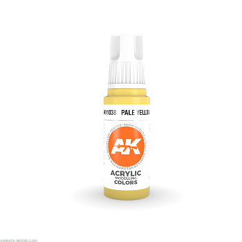 AK11038 Краска акриловая Pale Yellow 17ml
