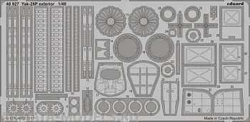 48927 Фототравление для Yak-28P exterior  for Bobcat (Eduard) 1/48