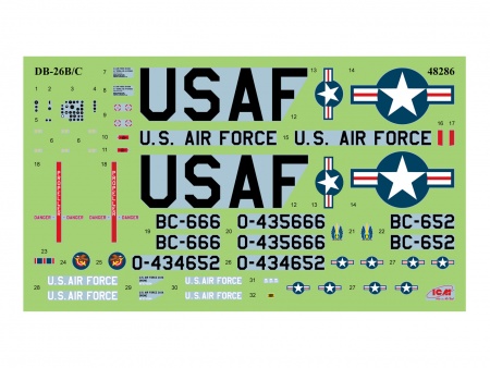 48286 DB-26B/C с беспилотными самолетами Q-2 ICM