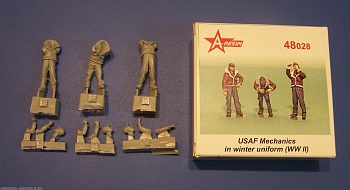 48028AR Техники ВВС США (2МВ) в зимней форме (3фигуры)