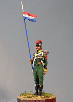 CHM-54232(М). 2-й орлоносец Хорватских временных пехотных полков, 1811-13 гг.  54 мм. Материал - белый металл.