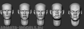 ARM356060 Головы раненых (без волос) №1