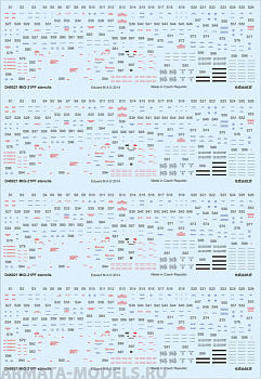 D48021ED  Декаль MiG-21PF Stencils 1/48